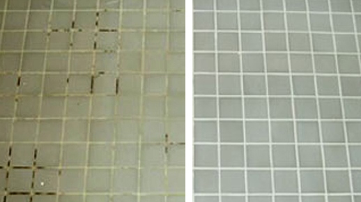 Фото чистки плитки ванной комнаты химией до и после