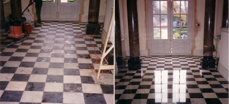 Фото глубокой чистки плитки до и после